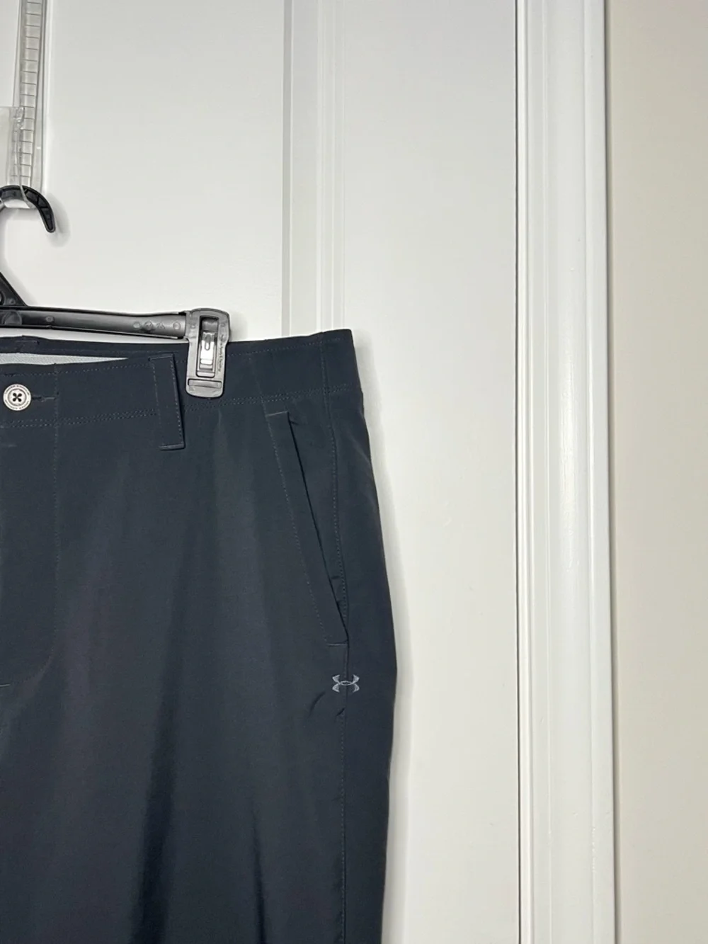 Under Armour Pants Coldgear Golf Performance Blk Stretch Flat Front Men's 38x32